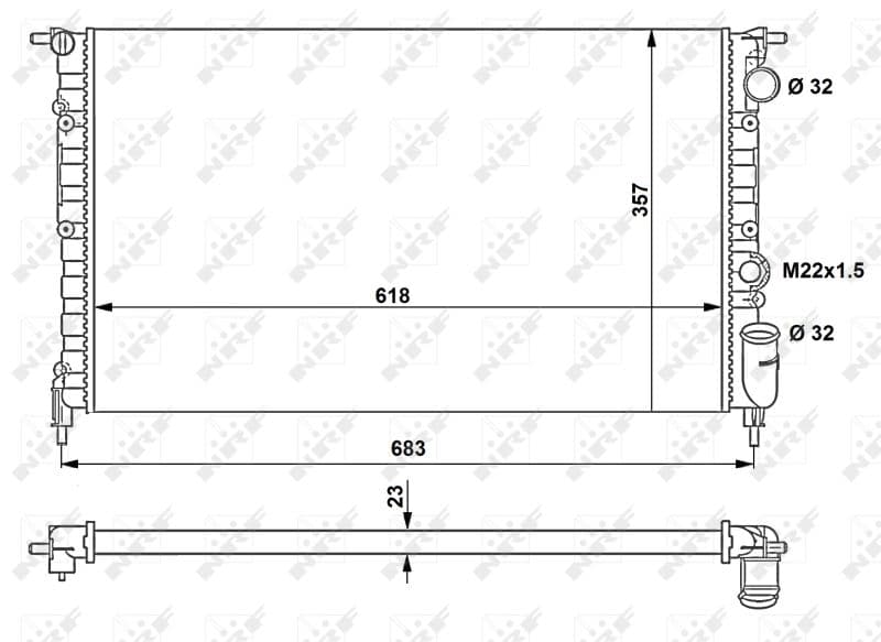 Radiators, Motora dzesēšanas sistēma NRF 507465 1