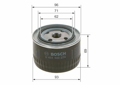 Eļļas filtrs BOSCH 0 451 103 274 5