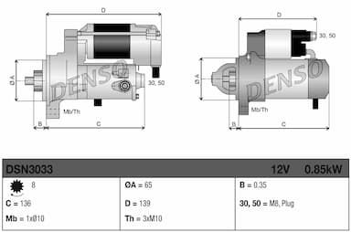 Starteris DENSO DSN3033 3