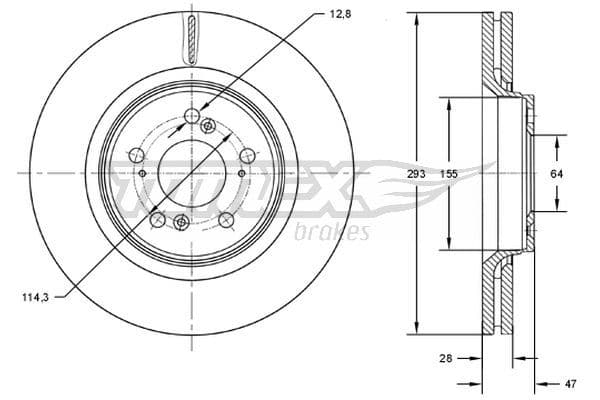 Bremžu diski TOMEX Brakes TX 73-07 1