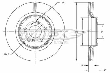 Bremžu diski TOMEX Brakes TX 73-07 1