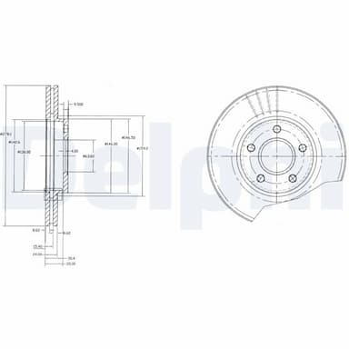 Bremžu diski DELPHI BG3826 1