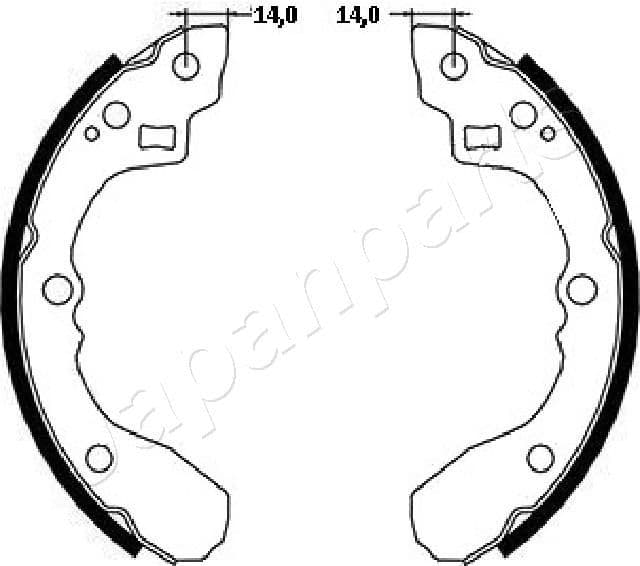 Bremžu loku komplekts JAPANPARTS GF-398AF 1