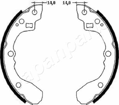 Bremžu loku komplekts JAPANPARTS GF-398AF 1