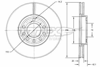 Bremžu diski TOMEX Brakes TX 71-30 1