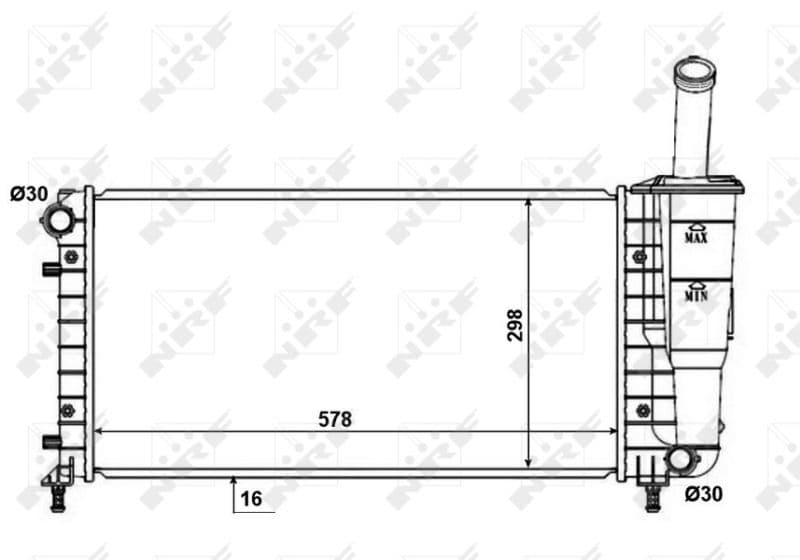 Radiators, Motora dzesēšanas sistēma NRF 53601 1