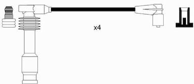 Augstsprieguma vadu komplekts NGK 8458 2