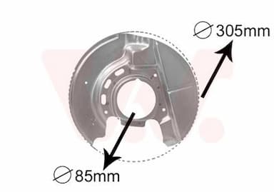 Dubļu sargs, Bremžu disks VAN WEZEL 0620372 1