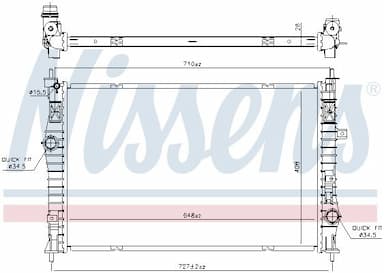 Radiators, Motora dzesēšanas sistēma NISSENS 636042 5