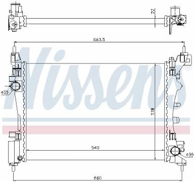 Radiators, Motora dzesēšanas sistēma NISSENS 61917 5