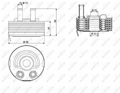 Eļļas radiators, Motoreļļa NRF 31184 5