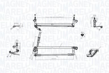 Stiklu tīrītāja sviru un stiepņu sistēma MAGNETI MARELLI 085570177010 2