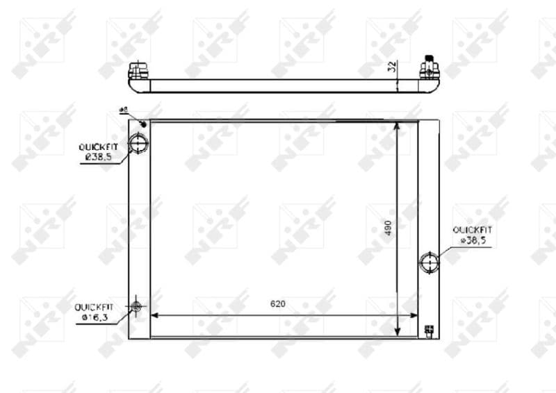 Radiators, Motora dzesēšanas sistēma NRF 53728 1