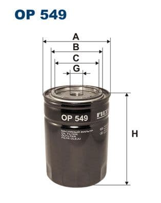 Eļļas filtrs FILTRON OP 549 1