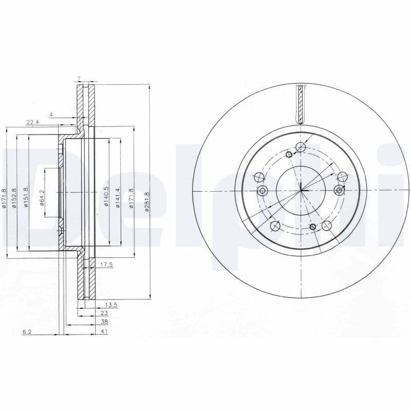 Bremžu diski DELPHI BG3980C 1