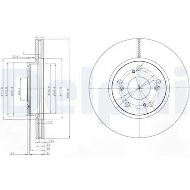 Bremžu diski DELPHI BG3980C 1