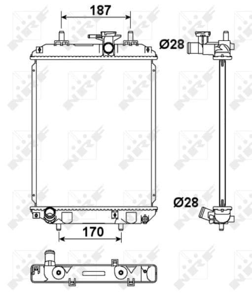 Radiators, Motora dzesēšanas sistēma NRF 53187 1