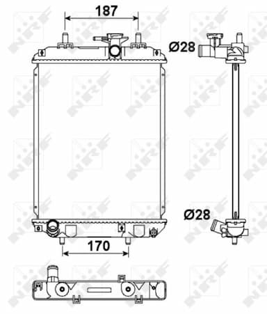 Radiators, Motora dzesēšanas sistēma NRF 53187 1