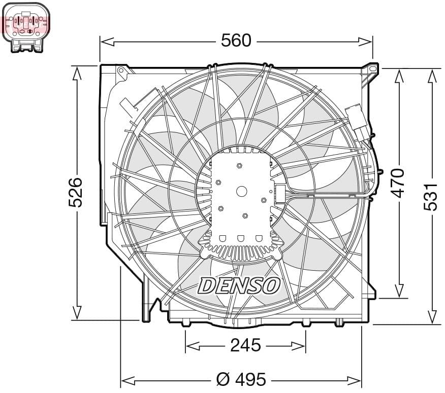 Ventilators, Motora dzesēšanas sistēma DENSO DER05008 1