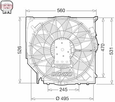 Ventilators, Motora dzesēšanas sistēma DENSO DER05008 1