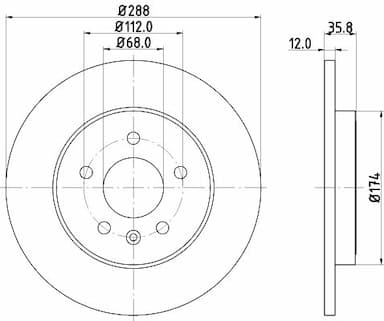 Bremžu diski HELLA 8DD 355 111-811 4