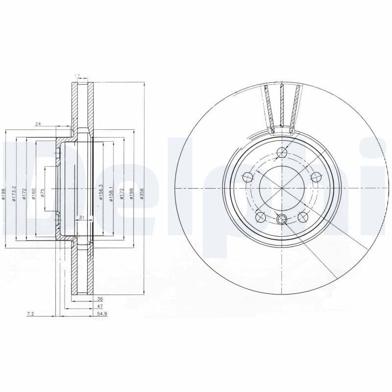 Bremžu diski DELPHI BG9004 1