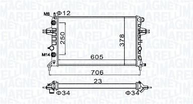 Radiators, Motora dzesēšanas sistēma MAGNETI MARELLI 350213158200 1