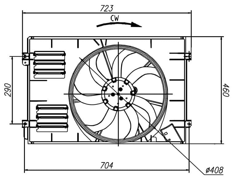 Ventilators, Motora dzesēšanas sistēma NRF 47925 1