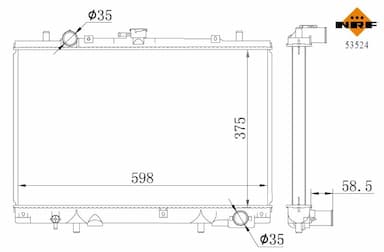 Radiators, Motora dzesēšanas sistēma NRF 53524 2