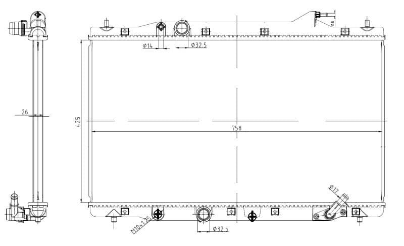 Radiators, Motora dzesēšanas sistēma NRF 550040 1