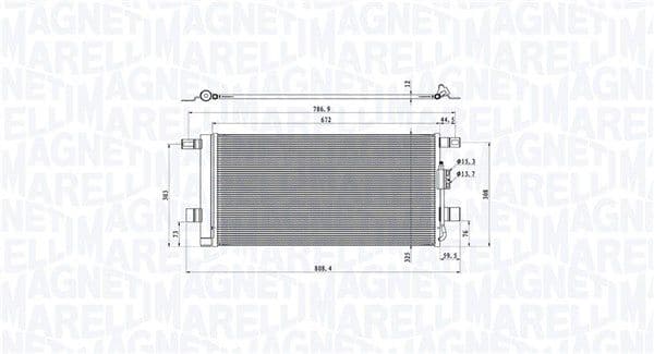 Kondensators, Gaisa kond. sistēma MAGNETI MARELLI 350203104600 1