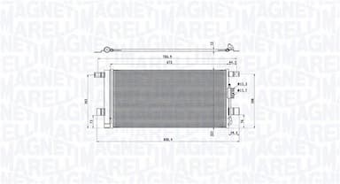 Kondensators, Gaisa kond. sistēma MAGNETI MARELLI 350203104600 1