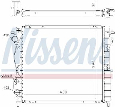 Radiators, Motora dzesēšanas sistēma NISSENS 63968A 5