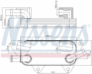 Eļļas radiators, Motoreļļa NISSENS 90789 6