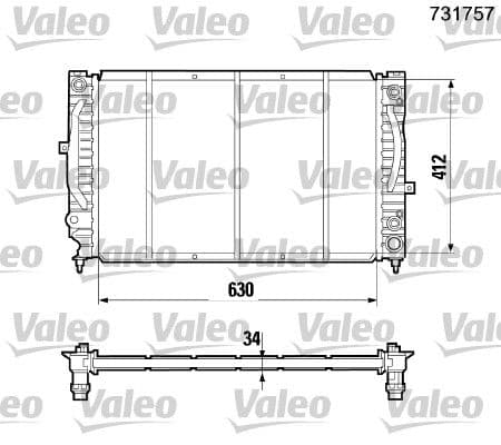 Radiators, Motora dzesēšanas sistēma VALEO 731757 1