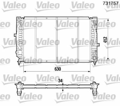 Radiators, Motora dzesēšanas sistēma VALEO 731757 1