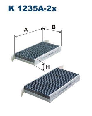 Filtrs, Salona telpas gaiss FILTRON K 1235A-2x 1