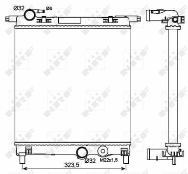 Radiators, Motora dzesēšanas sistēma NRF 53102 2