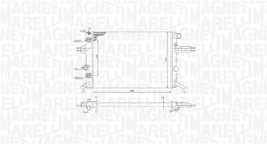 Radiators, Motora dzesēšanas sistēma MAGNETI MARELLI 350213192800 2