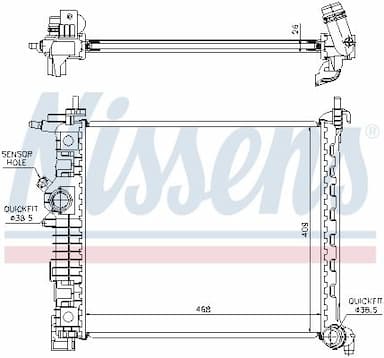 Radiators, Motora dzesēšanas sistēma NISSENS 630736 5