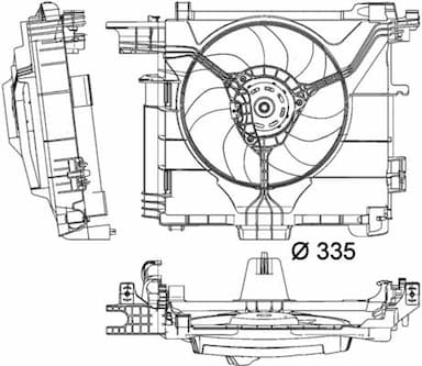 Ventilators, Motora dzesēšanas sistēma MAHLE CFF 211 000P 2