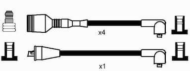 Augstsprieguma vadu komplekts NGK 8230 2