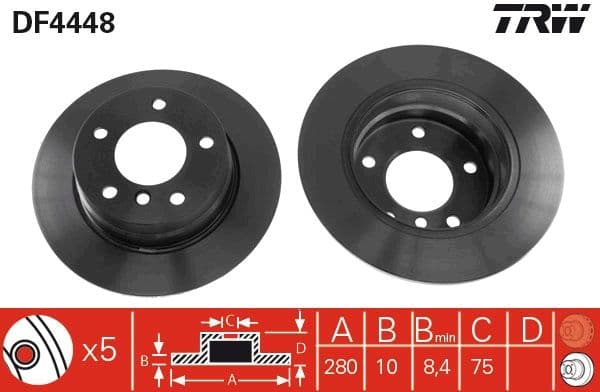 Bremžu diski TRW DF4448 1