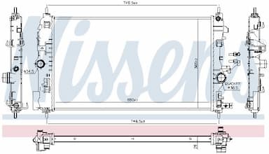 Radiators, Motora dzesēšanas sistēma NISSENS 630763 5