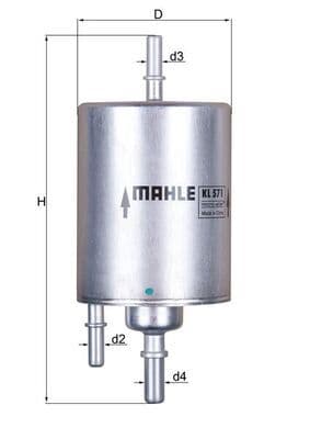 Degvielas filtrs KNECHT KL 571 1