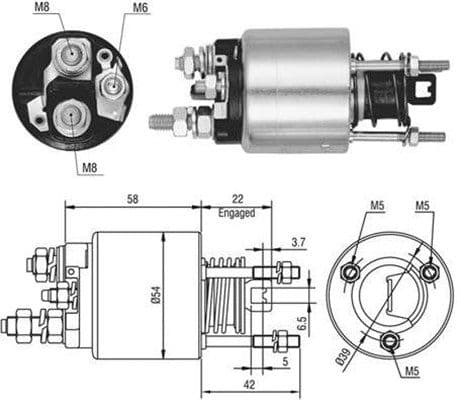 Ievilcējrelejs, Starteris MAGNETI MARELLI 940113050526 1