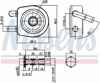 Eļļas radiators, Automātiskā pārnesumkārba NISSENS 91102 6