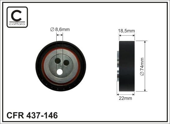 Spriegotājrullītis, Ķīļrievu siksna CAFFARO 437-146 1