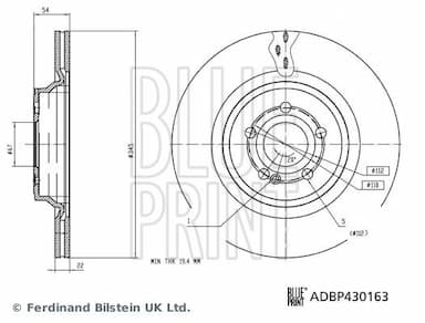 Bremžu diski BLUE PRINT ADBP430163 1