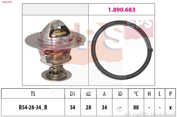 Termostats, Dzesēšanas šķidrums EPS 1.880.834 1